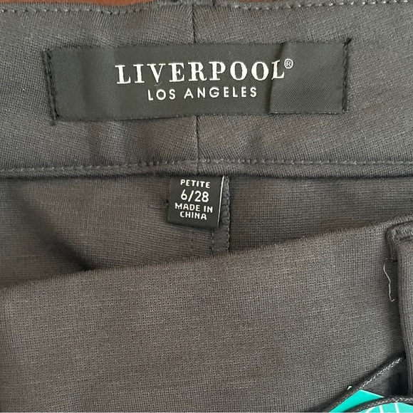 Liverpool Kelsey Straight Leg Trouser Pants 6 Petite Gray Stretch Ponte Knit NWT - Picture 9 of 12